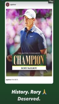 Min Woo Lee congratulates Rory McIlroy